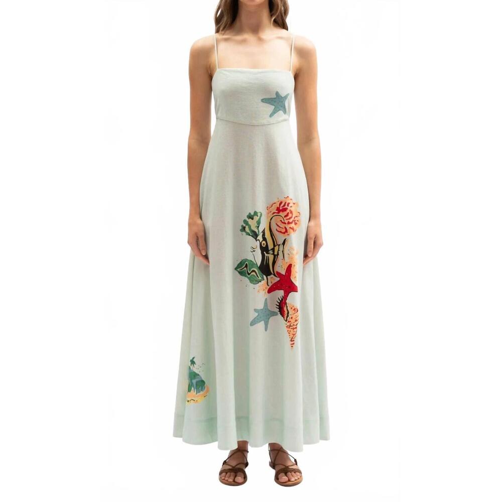 NEW LA MAISE marie maxi dress in reef